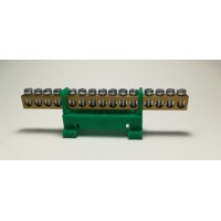 Nulový mostík 15x16mm² - zelený